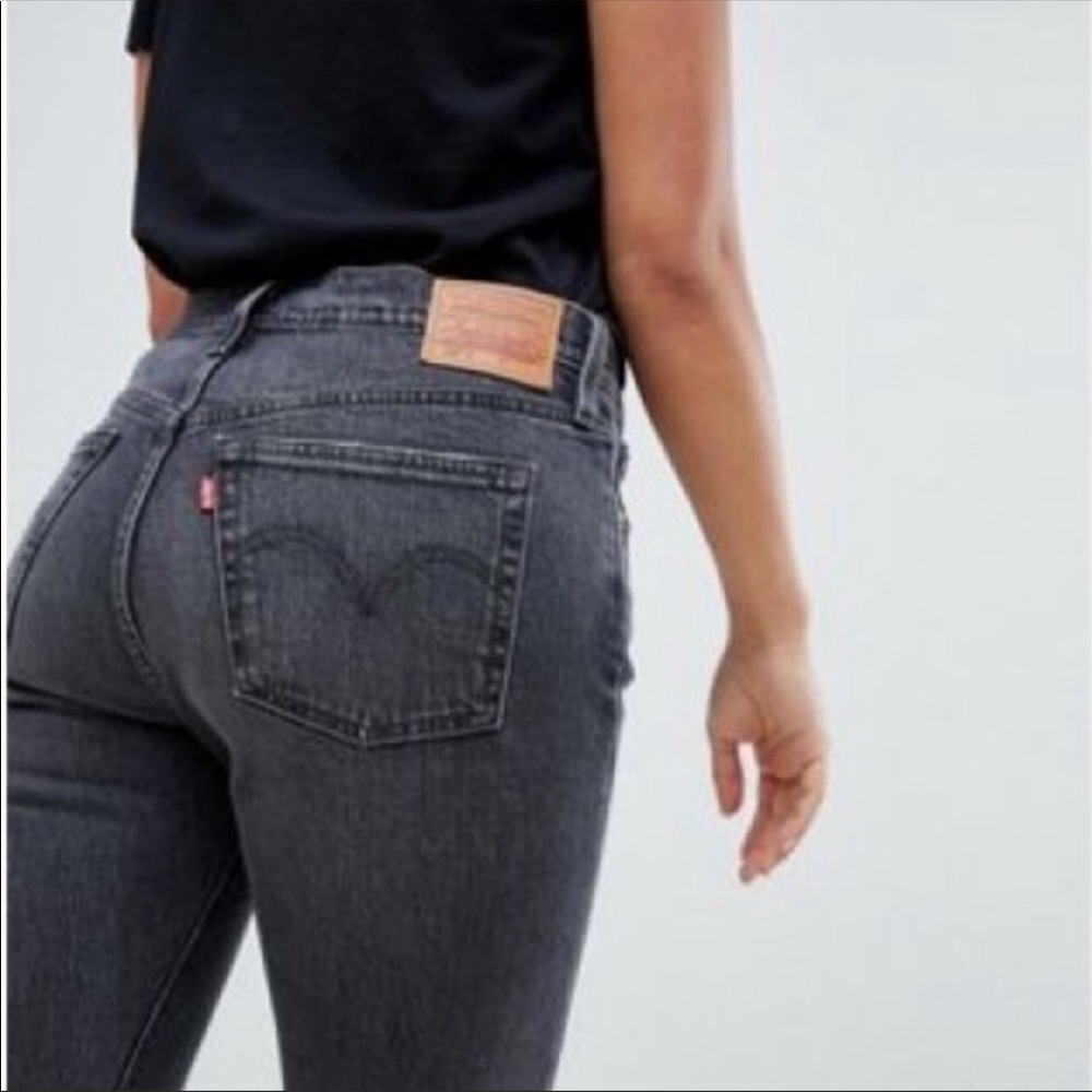 Levi's 501 High Waisted Black Vintage Style Jeans